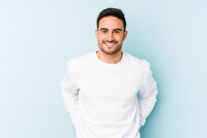 happy man confident in his healthy smile